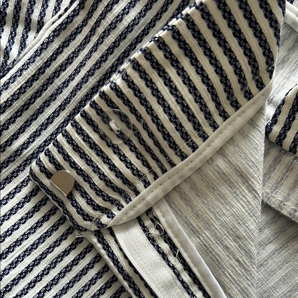 Rachel Zoe Striped Navy Blue and White Ankle Pants - Picture 7 of 8